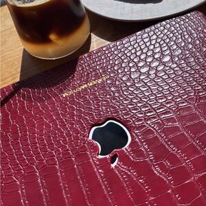 Heaven Mayhem Laptop Case in Cherry Croc